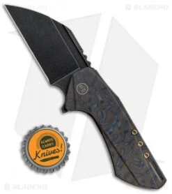 WE Knife Co. Roxi Frame Lock Knife Blue/Bronze Ti (2.6" Black Stonewash) 820C -Benchmadess Zone WE Knife Co Roxi FL Blue Bronze Ti Black SW 820C BHQ 93254 jr bottlecap