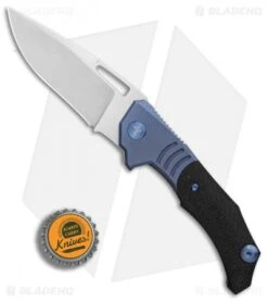 WE Knife Co. Willumsen STIXX Frame Lock Knife Blue Ti/CF (3.4" Satin) 817A -Benchmadess Zone WE Knife Co STIXX Blue Ti Carbon Fiber Satin BHQ 89919 er bottlecap