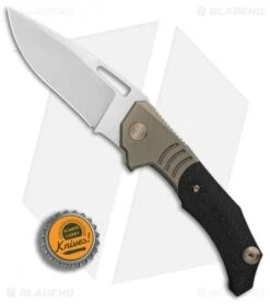 WE Knife Co. Willumsen STIXX Frame Lock Knife Bronze Ti/CF (3.4" Satin) 817B -Benchmadess Zone WE Knife Co STIXX Bronze Ti Carbon Fiber Satin BHQ 89920 er bottlecap