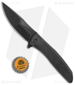 WE Knife Co. Scoppio Frame Lock Knife Black Ti (3.63" Black Stonewash) 923D -Benchmadess Zone WE Knife Co Scoppio Frame Lock Black Ti Black SW 923D BHQ 104224 jr bottlecap