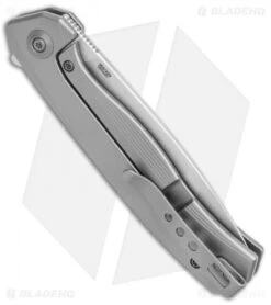 WE Knife Co. Seer Frame Lock Knife Gray Titanium (3.5" Satin) -Benchmadess Zone WE Knife Co Seer FL Gray Ti Satin WE20015 3 BHQ 134078 jr side