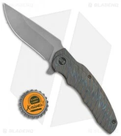 WE Knife Co. Skreech Flipper Knife Flamed Tiger Stripe Ti (3.3" Stonewash) 2014C -Benchmadess Zone WE Knife Co Skreech Flipper Flamed Tiger Stripe Ti SW BHQ 118848 jr bottlecap
