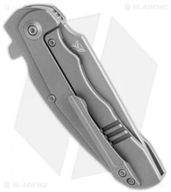 WE Knife Co. Skreech Flipper Knife Gray Ti (3.3" Stonewash) 2014B -Benchmadess Zone WE Knife Co Skreech Flipper Gray Ti SW BHQ 118847 jr side