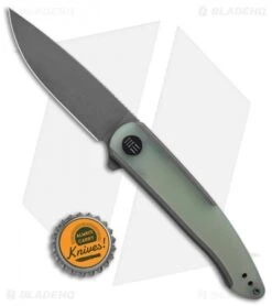 WE Knife Co. Smooth Sentinel Frame Lock Knife Gray Titanium/Natural G-10 (3" SW) -Benchmadess Zone WE Knife Co Smooth Sentinel Frame Lock Knife Black Ti Gray BHQ 13904 td size