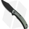 WE Knife Co. Snick Frame Lock Knife Black Ti/Natural Jade G-10 (3.5" Black SW)