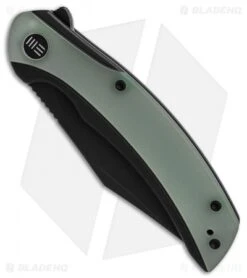 WE Knife Co. Snick Frame Lock Knife Black Ti/Natural Jade G-10 (3.5" Black SW) -Benchmadess Zone WE Knife Co Snick Frame Lock Knife Black Ti Natural Jade G 10 3in 5cm Stonewash BHQ 137725 td spine