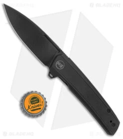 WE Knife Co. Speedster Frame Lock Knife Black Titanium (3.5" Black SW) 21021B-2 -Benchmadess Zone WE Knife Co Speedster FL Black Ti Black SW BHQ 144131 jr bottlecap