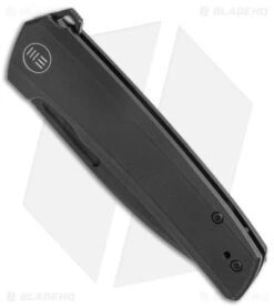 WE Knife Co. Speedster Frame Lock Knife Black Titanium (3.5" Black SW) 21021B-2 -Benchmadess Zone WE Knife Co Speedster FL Black Ti Black SW BHQ 144131 jr spine