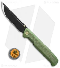WE Knife Co. Straight Up Frame Lock Knife Green (3.9" Black) 710E -Benchmadess Zone WE Knife Co Straight up green black 710E BHQ 74130 er bottlecap