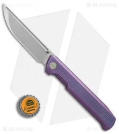 WE Knife Co. Straight Up Frame Lock Knife Purple (3.9" Satin) 710B -Benchmadess Zone WE Knife Co Straight up purple satin 710B BHQ 74127 er bottlecap