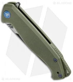 WE Knife Co. Streak Liner Lock Knife Green G-10 (3.4" Black Stonewash) 818B -Benchmadess Zone WE Knife Co Streak LL Green G 10 Black SW 818B BHQ 92529 jr spine