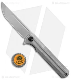 WE Knife Co. Syncro Integral Frame Lock Knife Gray Ti (3.8" Stonewash) 909C -Benchmadess Zone WE Knife Co Syncro Integral FL Gray Ti SW 909C BHQ 96897 jr bottlecap