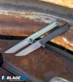 WE Knife Co. Syncro Integral Frame Lock Knife Flamed Ti (3.8" Stonewash) 909D -Benchmadess Zone WE Knife Co Syncro Integral Frame Lock Knife Flamed Ti Stonewash 909D BHQ 105678 kp truck web 1