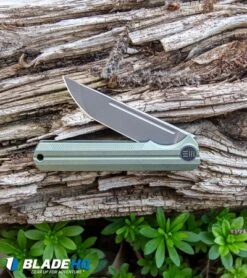 WE Knife Co. Syncro Integral Frame Lock Knife Green Ti (3.8" Stonewash) 909A -Benchmadess Zone WE Knife Co Syncro Integral Frame Lock Knife Green Ti Stonewash 909A BHQ 96895 kp log web