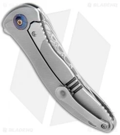 WE Knife Co. Synergy2 Tanto Integral Frame Lock (3.5" Heimskringla Damasteel) -Benchmadess Zone WE Knife Co Synergy2 Tanto Integral Frame Lock Heimskringla Damasteel 912DS 2 BHQ 104236 jr side