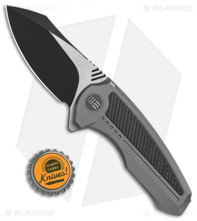 We Knife Co. Valiant Frame Lock Knife Titanium/CF (3" Black) 717G 6 We Knife Co. Valiant Frame Lock Knife Titanium/CF (3" Black) 717G - Image 4