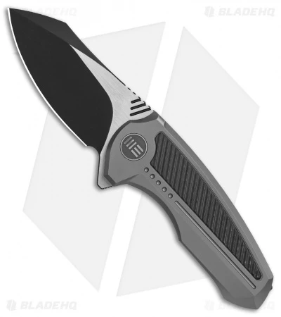 We Knife Co. Valiant Frame Lock Knife Titanium/CF (3" Black) 717G 3 We Knife Co. Valiant Frame Lock Knife Titanium/CF (3" Black) 717G