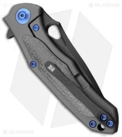 WE Knife Co. Vapor Frame Lock Knife Gray Ti/Carbon Fiber (2.95" Black) 804C -Benchmadess Zone WE Knife Co Vaper FL Gray Ti CF Black 804C BHQ 83817 jr side