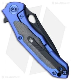 WE Knife Co. Vapor Frame Lock Knife Blue Ti/Carbon Fiber (2.95" Black) 804A -Benchmadess Zone WE Knife Co Vapor FL Blue Ti CF Black 804A BHQ 83815 jr side