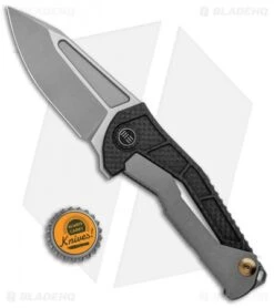 WE Knife Co. Willumsen Sugga Frame Lock Knife Ti/CF (3.4" Stonewash) -Benchmadess Zone WE Knife Co Willumsen Sugga FL Ti CF SW 915A BHQ 101594 jr bottlecap