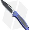 WE Knife Co. Wisp Frame Lock Knife Blue Ti/Carbon Fiber (3.2" Black) 805A -Benchmadess Zone WE Knife Co Wisp FL Blue Ti CF Black 805A BHQ 83821 jr