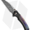 WE Knife Co. Ziffius Limited Edition Knife Black + Flamed Ti (3.7" Damascus) -Benchmadess Zone WE Knife Co Ziffius LE Black Flamed Ti Damascus BHQ 180680 jr