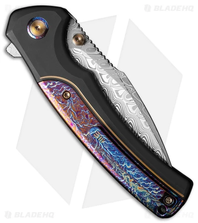 WE Knife Co. Ziffius Limited Edition Knife Black + Flamed Ti (3.7" Damascus) 4 WE Knife Co. Ziffius Limited Edition Knife Black + Flamed Ti (3.7" Damascus) - Image 2