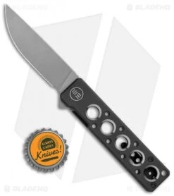 WE Knife Co. Zinker Miscreant 3.0 Frame Lock Knife Black Ti. (3" Stonewash) -Benchmadess Zone WE Knife Co Zinker Miscreant 3.0 FL Black Ti SW BHQ 120904 jr bottlecap 1