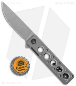 WE Knife Co. Zinker Miscreant 3.0 Frame Lock Knife Gray Ti. (3" Stonewash) -Benchmadess Zone WE Knife Co Zinker Miscreant 3.0 FL Gray Ti SW BHQ 120903 jr bottlecap
