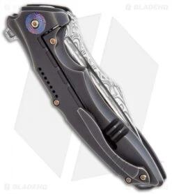 WE Knife Co. Chimera Frame Lock Knife Bronze/Ti (3.9" Damasteel) 814DS-2 -Benchmadess Zone WE Knife Co. Chimera FL Bronze Ti Damasteel 814DS 2 BHQ 118740 jr side