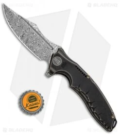 WE Knife Co. Chimera Frame Lock Knife Bronze/Ti (3.9" Damasteel) 814DS -Benchmadess Zone WE Knife Co. Chimera FL Bronze Ti Damasteel 814DS BHQ 100855 jr bottlecap