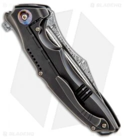 WE Knife Co. Chimera Frame Lock Knife Bronze/Ti (3.9" Damasteel) 814DS -Benchmadess Zone WE Knife Co. Chimera FL Bronze Ti Damasteel 814DS BHQ 100855 jr side