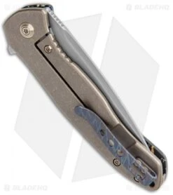 WE Knife Co. Kitefin LE Knife Golden Shredded CF (3.24" Hand Satin) 2009A -Benchmadess Zone WE Knife Co. Kitefin LE Golden Shredded CF Gray Hand Satin 2009A BHQ 116925 jr side