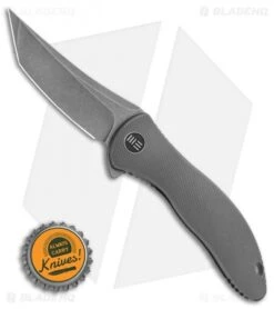 WE Knife Co. Mini Synergy Tanto Knife Gray Titanium (3" Stonewash) -Benchmadess Zone WE Knife Co. Mini Synergy Flipper Knife Gray Titanium 3 SW Tanto 2012A BHQ 117961 LS Bottlecap