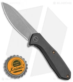 WE Knife Co. Mote Frame Lock Knife Black Titanium (2.6" BB/SW) 2005C -Benchmadess Zone WE Knife Co. Mote Frame Lock Knife Black Titanium 2.625in Satin 2005C BHQ 114164 LS Bottlecap
