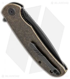 WE Knife Co. Practic Liner Lock Knife Brass (3.3" Black Stonewash M390) -Benchmadess Zone WE Knife Co. Practic Liner Lock Knife Brass 3.3in Black Stonewash M390 809E BHQ 113485 LS Side