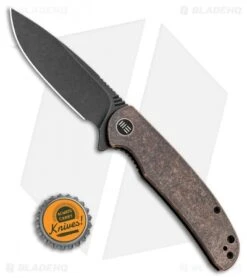 WE Knife Co. Practic Liner Lock Knife Copper (3.3" Black Stonewash M390) -Benchmadess Zone WE Knife Co. Practic Liner Lock Knife Copper 3.3in Black Stonewash M390 809F BHQ 113486 LS Bottlecap