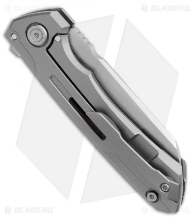 WE Knife Co. SNECX Mini Buster Flipper Knife Gray Titanium (3.5" Satin) 5 WE Knife Co. SNECX Mini Buster Flipper Knife Gray Titanium (3.5" Satin) - Image 3