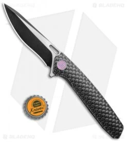 WE Knife Co. 604O Frame Lock Knife Black Titanium (3.8" Black, Satin) -Benchmadess Zone WE Knife FL Black Satin Ti Black WE604O BHQ 67594 jr bottlecap 1