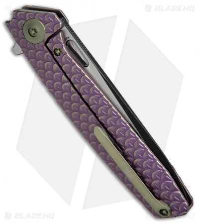 WE Knife Co. 604G Frame Lock Knife Purple Titanium (3.8" Black, Satin) 5 WE Knife Co. 604G Frame Lock Knife Purple Titanium (3.8" Black, Satin) - Image 3