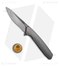 WE Knife Co. 604J Frame Lock Knife Titanium (3.8" Satin, Black) -Benchmadess Zone WE Knife FL Satin Black Ti Plain WE604J BHQ 67599 jr bottlecap