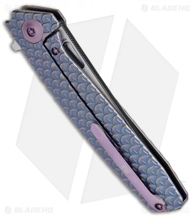 WE Knife Co. 604S Frame Lock Tanto Knife Blue Titanium (3.8" Black, Satin) 5 WE Knife Co. 604S Frame Lock Tanto Knife Blue Titanium (3.8" Black, Satin) - Image 3