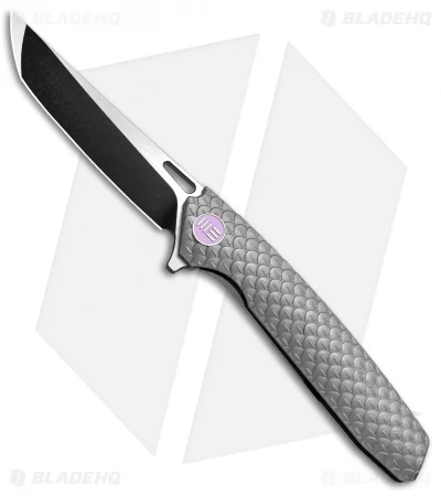 WE Knife Co. 604P Frame Lock Tanto Knife Gray Titanium (3.8" Black, Satin) 3 WE Knife Co. 604P Frame Lock Tanto Knife Gray Titanium (3.8" Black, Satin)