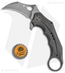 WE Knife Co. 708D Karambit Frame Lock Knife Gray Ti (3.6" Stonewash) -Benchmadess Zone WE Knife Karambit Ti Gray SW 708D BHQ 68699 jr bottlecap 2