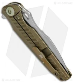 WE Knife Co. 612J Frame Lock Knife Bronze Titanium (4" Stonewash/Satin) -Benchmadess Zone WE Knife Ti Bronze TT SW 612J BHQ 51537 jr side