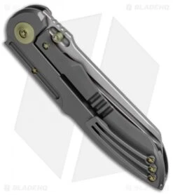 WE Knife Co. 620H Frame Lock Knife Titanium (4" Stonewash) -Benchmadess Zone WE Knife Ti Grey SW 620H BHQ 51896 jr side