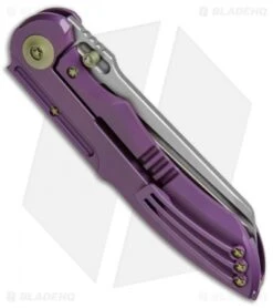 WE Knife Co. 620B Frame Lock Knife Purple Titanium (4" Stonewash) -Benchmadess Zone WE Knife Ti Purple SW 620B BHQ 51890 jr side