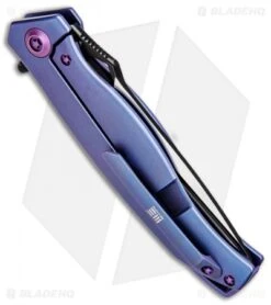 WE Knife Co. 606A Frame Lock Knife Blue Titanium (3.5" Two-Tone) -Benchmadess Zone WE Knife Titanium BLUE Two Tone 606A BHQ 49793 jr side