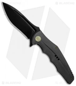 WE Knife Co. 608E Frame Lock Knife Gray Titanium (4" Black SW)