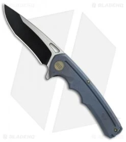 WE Knife Co. 611C Frame Lock Knife Blue Titanium (3.75" Two-Tone)